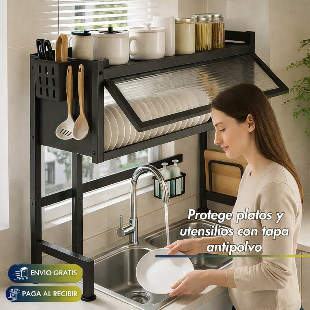 Escurridor Multiuso + Kit De Regalo Juego De Cuchillos